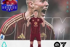 九游官方-4场3球全胜，罗马前锋多夫比克当选意甲3月最佳球员